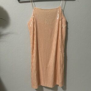 Mango Sequin Peach Dress